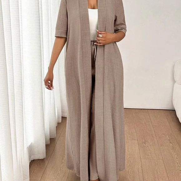 Elegant Tan Women's Jumpsuit - Picture 3 of 5
